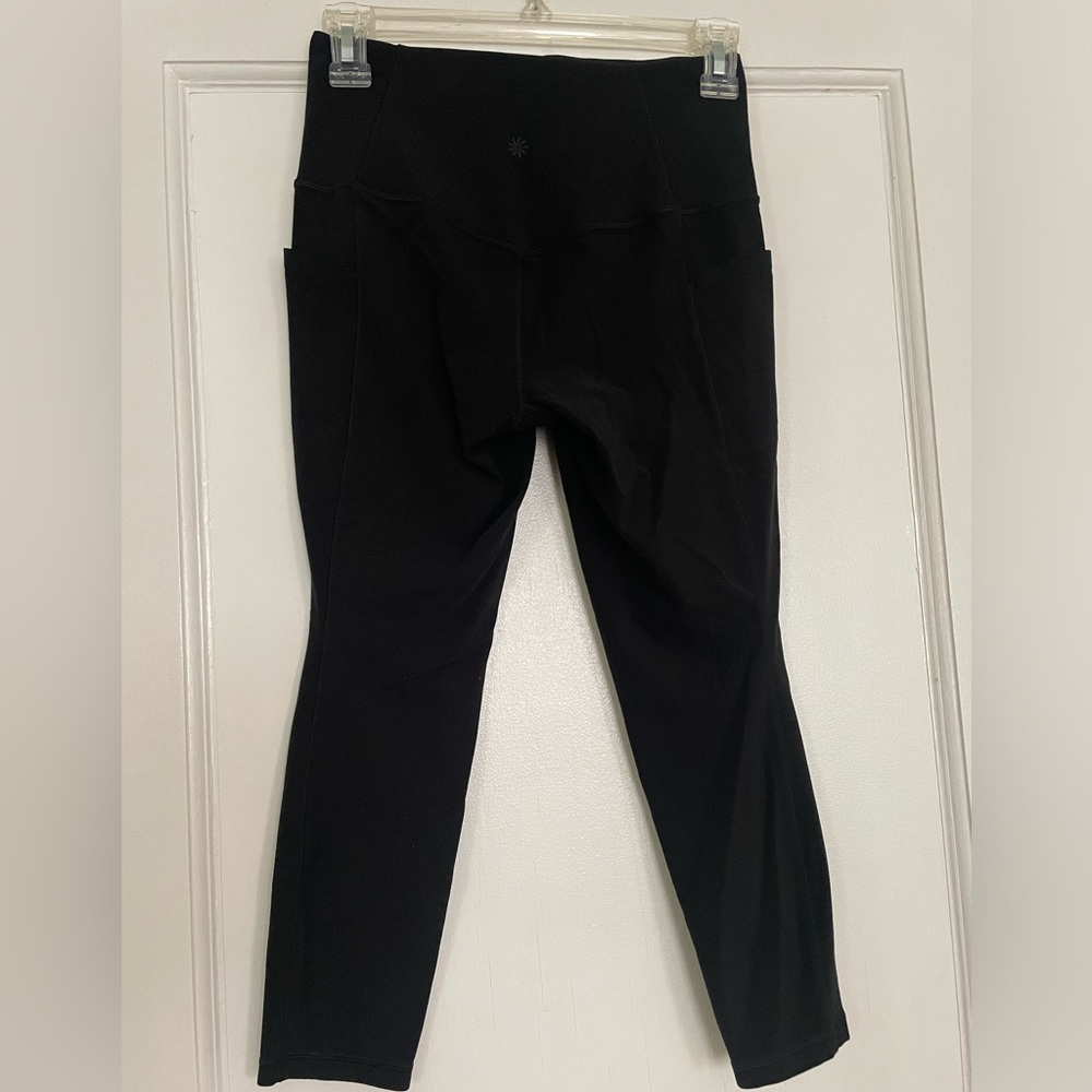 Athleta Solid Black Salutation 7/8 Powervita Tigh… - image 1
